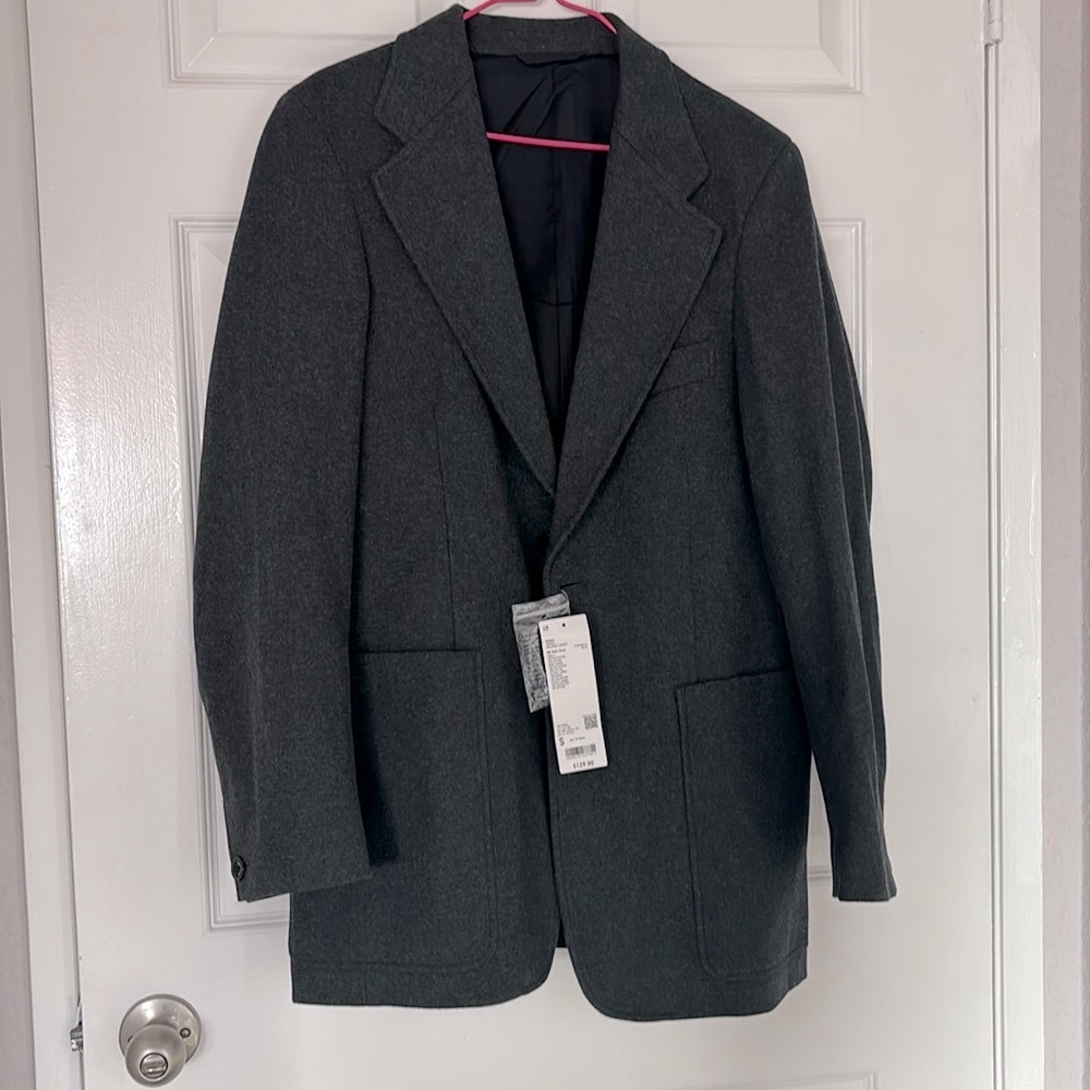 uniqlo U dark grey blazer suit (S)